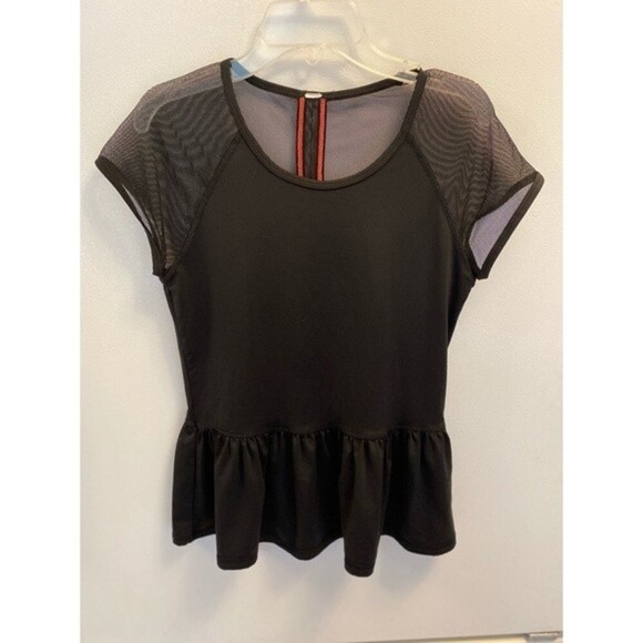 American Eagle AE Black Peplum Top - Picture 1 of 5